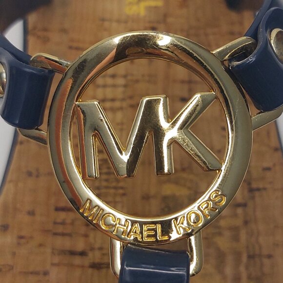 Michael by Michael Kors Blue Jelly Flip Flops Women's Size 8 - Picture 4 of 11